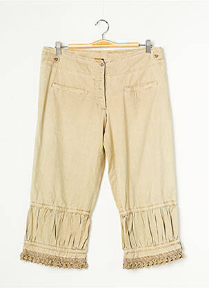 Pantalon trei sferturi bej WOM & NOW femeie