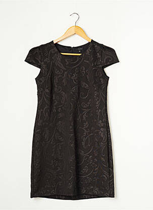 Rochie midi croială fluidă mâneci scurte negru VOODOO femeie
