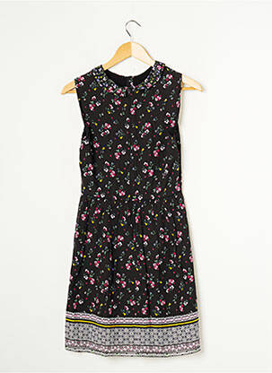 Rochie midi imprimeu floral fără mâneci negru NAF NAF femeie