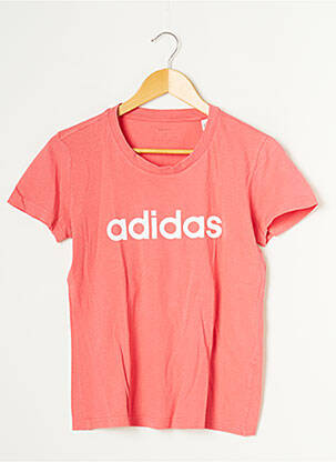 Tricou croială dreaptă mâneci scurte roz ADIDAS femeie