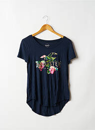 Top țesătură jersey mâneci scurte albastru HOLLISTER femme