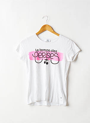 Tricou serigrafie mâneci scurte alb LE TEMPS DES CERISES femeie
