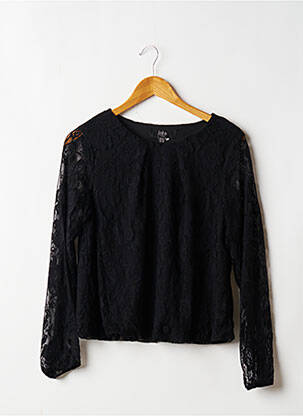 Top guler rotund mâneci lungi negru ISKA femeie