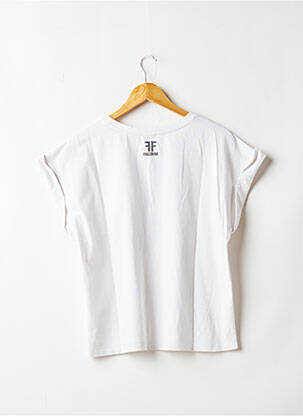 Tricou imprimeu fantezie mâneci scurte alb FRACOMINA femme