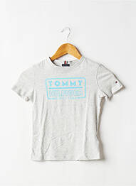 Tricou croială dreaptă mâneci scurte gri TOMMY HILFIGER garcon