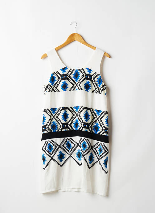 Rochie midi alb COLOR BLOCK femeie