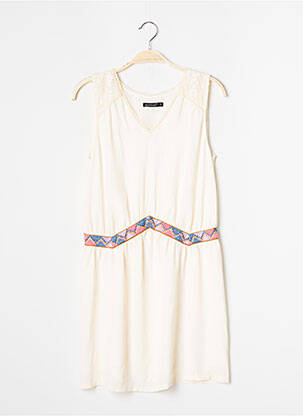 Rochie scurtă bej COLOR BLOCK femeie