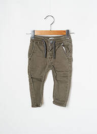 Pantalon slim închidere cu legături de legat talie elastică verde IKKS garcon
