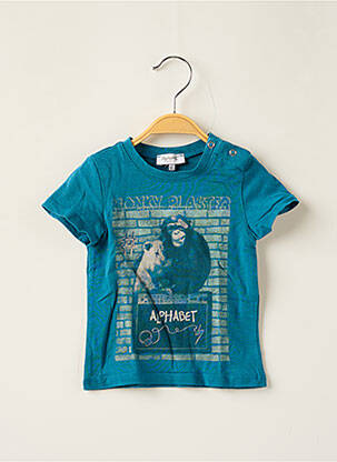 Tricou elasticitate mâneci scurte albastru ALPHABET băiat