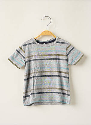 Tricou elasticitate mâneci scurte gri NAME IT băiat
