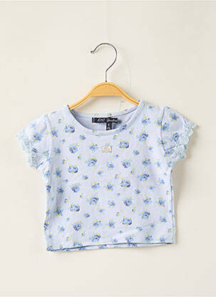Tricou croială cambrată mâneci scurte albastru LILI GAUFRETTE fată