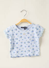 Tricou croială cambrată mâneci scurte albastru LILI GAUFRETTE fille