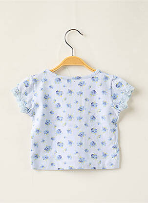 Tricou croială cambrată mâneci scurte albastru LILI GAUFRETTE fată