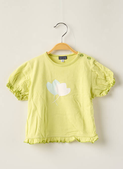 Tricou verde ELLE fată