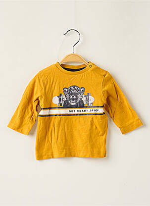 Tricou mâneci lungi mâneci lungi galben 3 POMMES băiat
