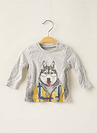 Tricou mâneci lungi mâneci lungi gri IKKS garcon