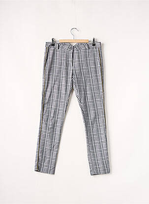 Pantalon chino broderie galoni laterali mărime normală negru PLEASE femeie