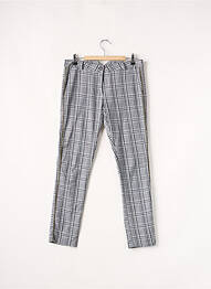 Pantalon chino broderie galoni laterali mărime normală negru PLEASE femeie