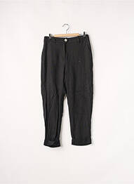 Pantalon chino închidere cu fermoar sub clapetă cu nasturi mărime normală negru PROMOD femeie