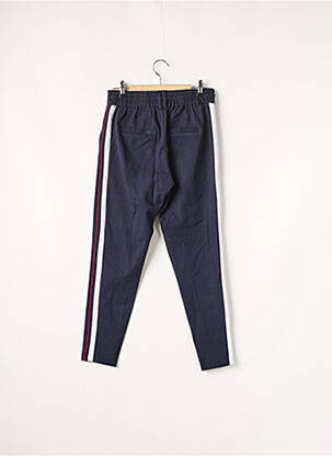 Pantalon chino broderie galoni laterali mărime normală albastru ONLY femeie