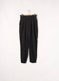 Pantalon larg țesătură poplin mărime normală negru BERSHKA femme