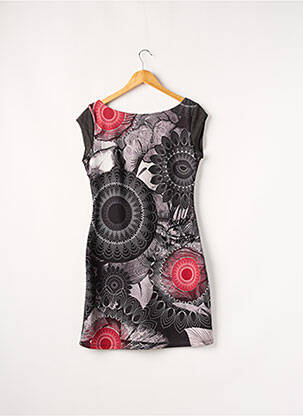 Rochie scurtă mâneci scurte mâneci scurte gri DESIGUAL femeie