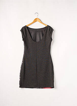 Rochie scurtă mâneci scurte mâneci scurte gri DESIGUAL femeie