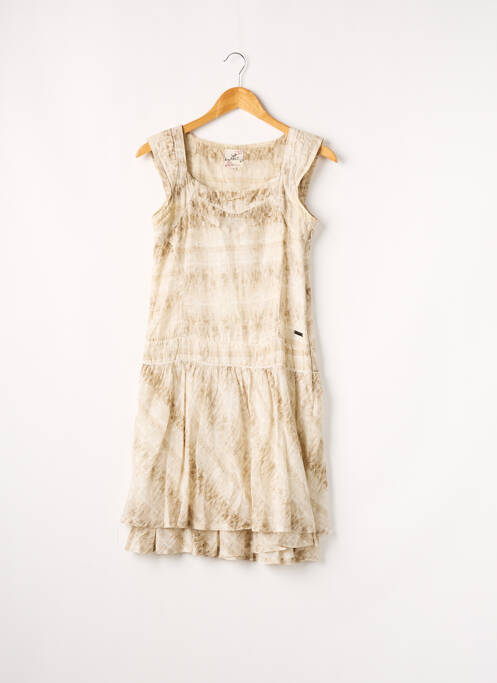 Rochie midi bej R867 femeie