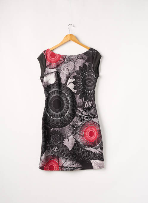 Rochie scurtă gri DESIGUAL femeie