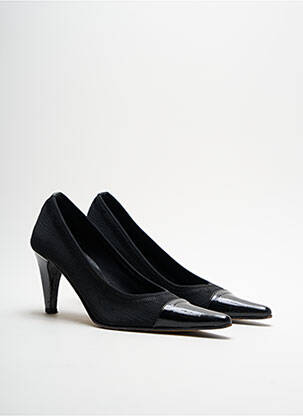 Pantofi cu toc țesătură lăcuită toc de 4 la 6 cm negru ELIZABETH STUART femeie