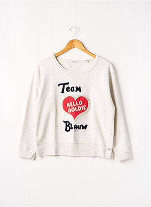 Pulover țesătură melanj mâneci lungi gri MAISON SCOTCH femeie