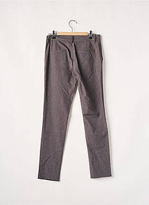 Pantalon chino țesătură poplin gri TEDDY SMITH femeie