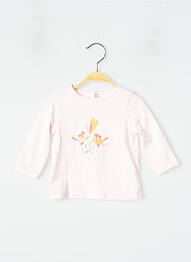 Tricou croială dreaptă mâneci lungi roz CATIMINI fille