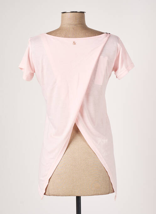 Tricou serigrafie mâneci scurte roz HAPPY & SO femme