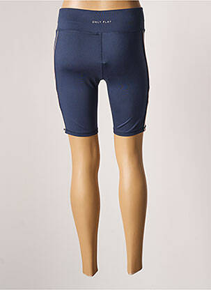 Pantalon de ciclism efect material satinat talie înaltă albastru ONLY PLAY femeie