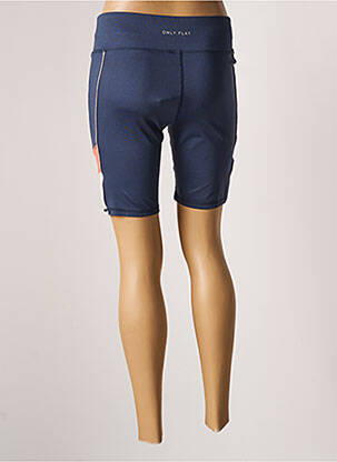 Pantalon de ciclism efect material satinat talie înaltă albastru ONLY PLAY femeie