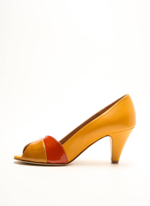 Pantofi cu toc portocaliu NEW LOVERS femeie