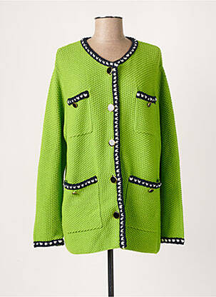 Vestă cu mâneci lungi guler rotund verde ESSENTIEL ANTWERP femeie
