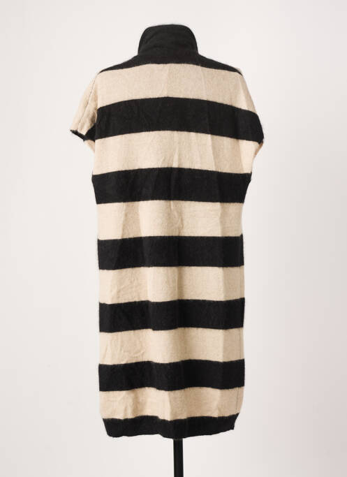 Vestă cu mâneci scurte bej MAJESTIC FILATURES femeie