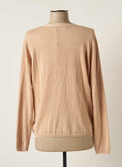 Vestă cu mâneci lungi bej MAJESTIC FILATURES femeie