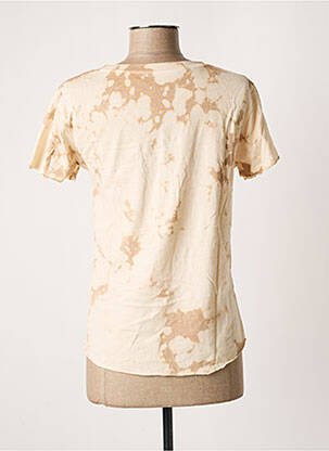 Tricou elasticitate mâneci scurte bej LEON & HARPER femeie