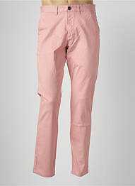Pantalon chino țesătură poplin mărime normală roz SELECTED bărbat