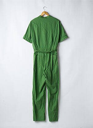Salopetă-pantalon buzunare mâneci scurte verde DIEGA femeie