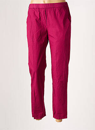 Pantalon 7/8 țesătură poplin mărime normală roz DIEGA femeie