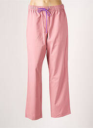 Pantalon drept țesătură poplin mărime normală roz ESSENTIEL ANTWERP femme