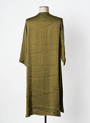 Rochie midi croială fluidă mâneci 3/4 verde PAKO LITTO femeie