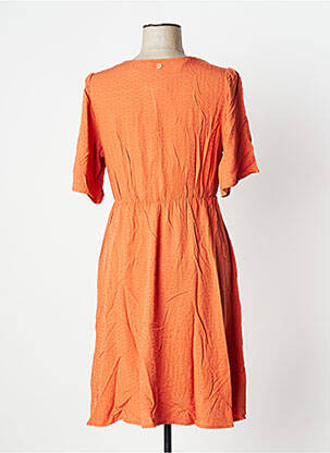 Rochie midi mâneci scurte mâneci scurte portocalie LOLA ESPELETA femeie