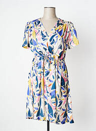 Rochie midi croială fluidă mâneci scurte bej PAKO LITTO femme