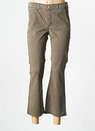 Pantalon 7/8 elasticitate mărime normală verde HAPPY femme