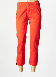 Pantalon 7/8 țesătură poplin mărime normală portocaliu PAKO LITTO femme
